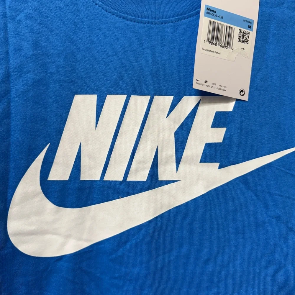 Nike Men's‎ Vibrant Blue Tee with White Logo